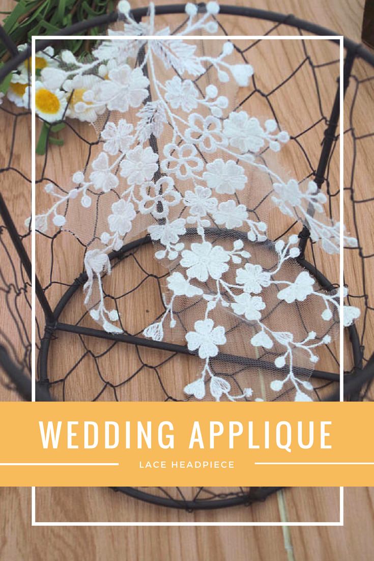 Lace Headpiece for Wedding Applique 3 - diylighting - iD Lights Lace Headpiece for Wedding Applique