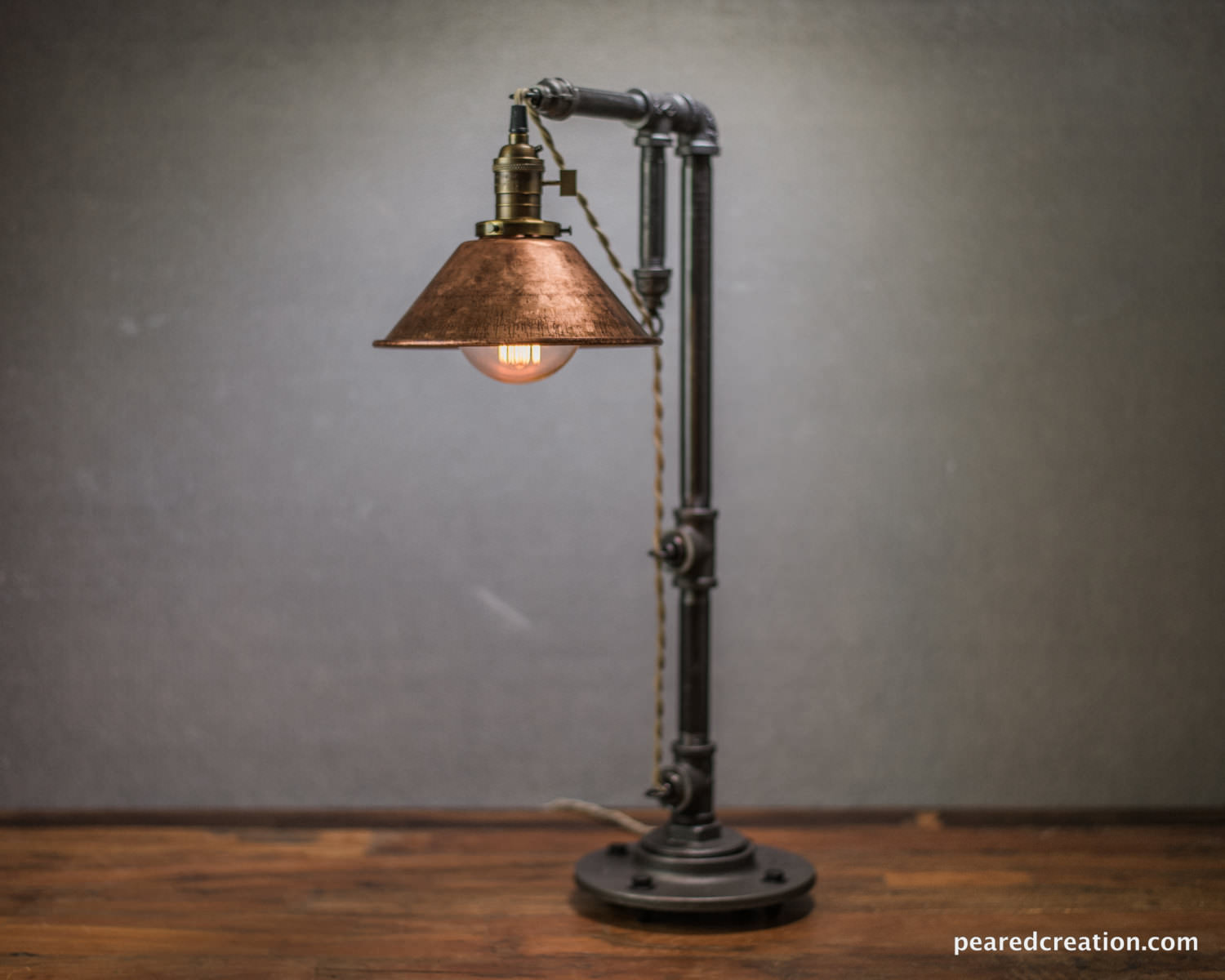 Rustic Iron Pipe Table Lamp 1 - Desk Lamps - iD Lights