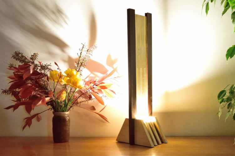 Olied Ipe and Varnished Tulip Tree Wood Lamp 1 - Table Lamps - iD Lights Olied Ipe and Varnished Tulip Tree Wood Lamp 1 - Table Lamps - iD Lights