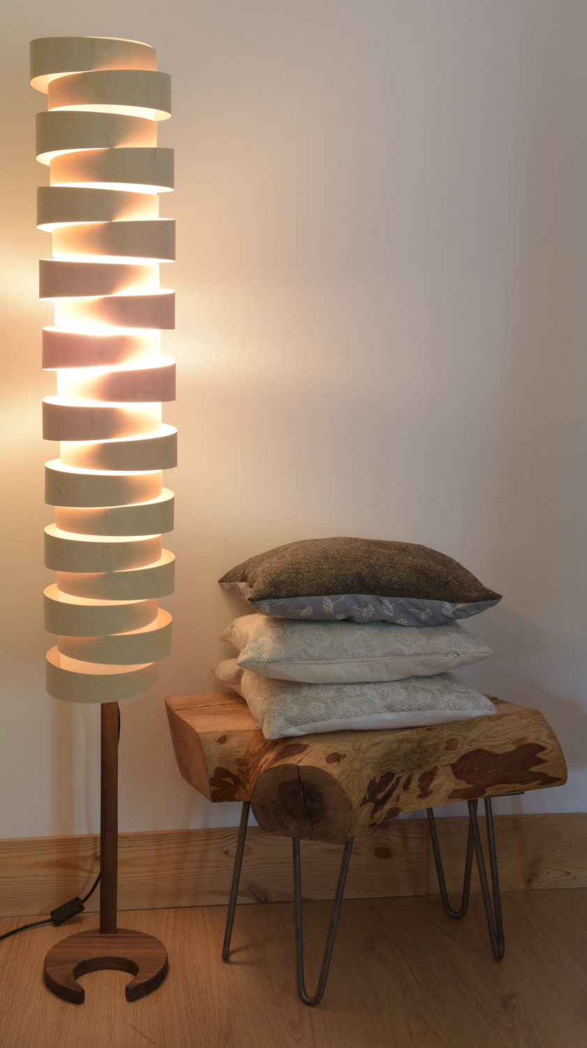 WRAP Wood Plywood Floor Lamp 1 - Floor Lamps - iD Lights
