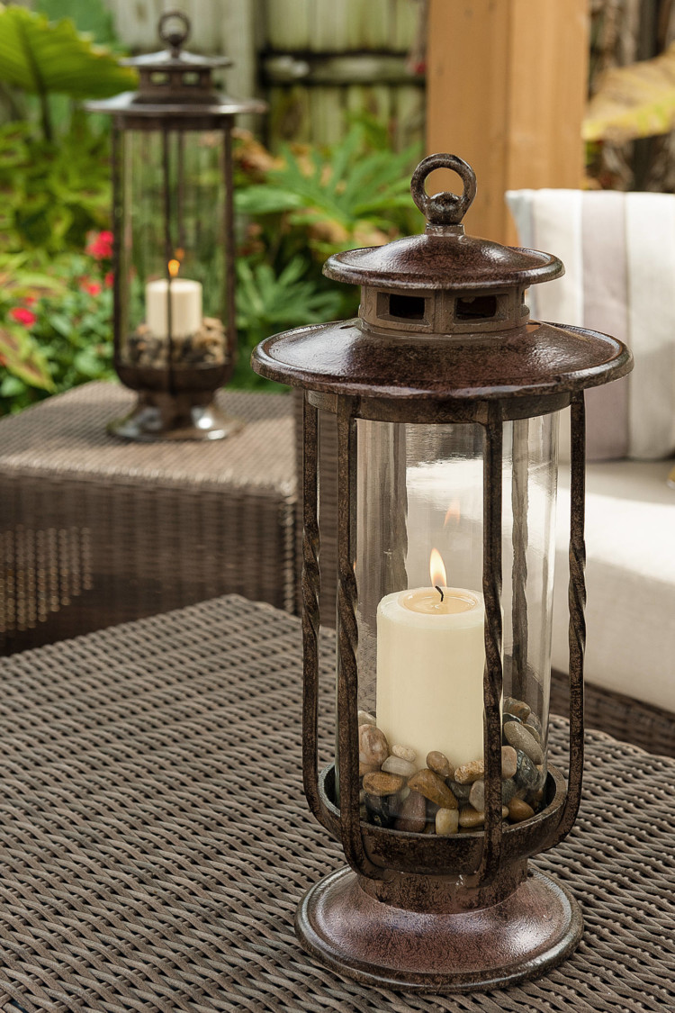 Decorative Hurricane Glass Candle Holder Lantern 5 - Outdoor Lighting - iD Lights