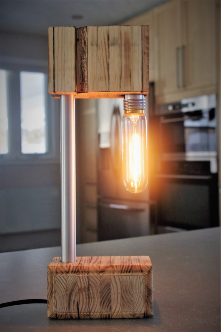 The Recycled Wooden Desk Lamp 3 - Wood Lamps - iD Lights