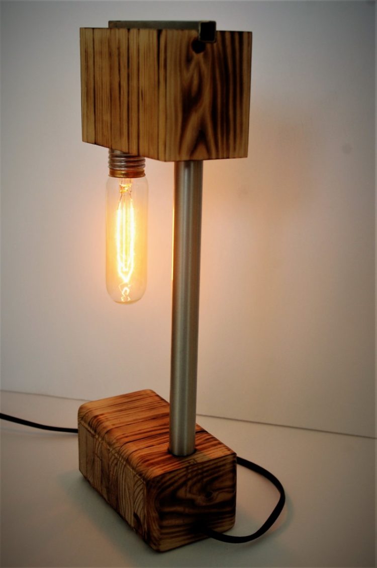 The Recycled Wooden Desk Lamp - iD Lights