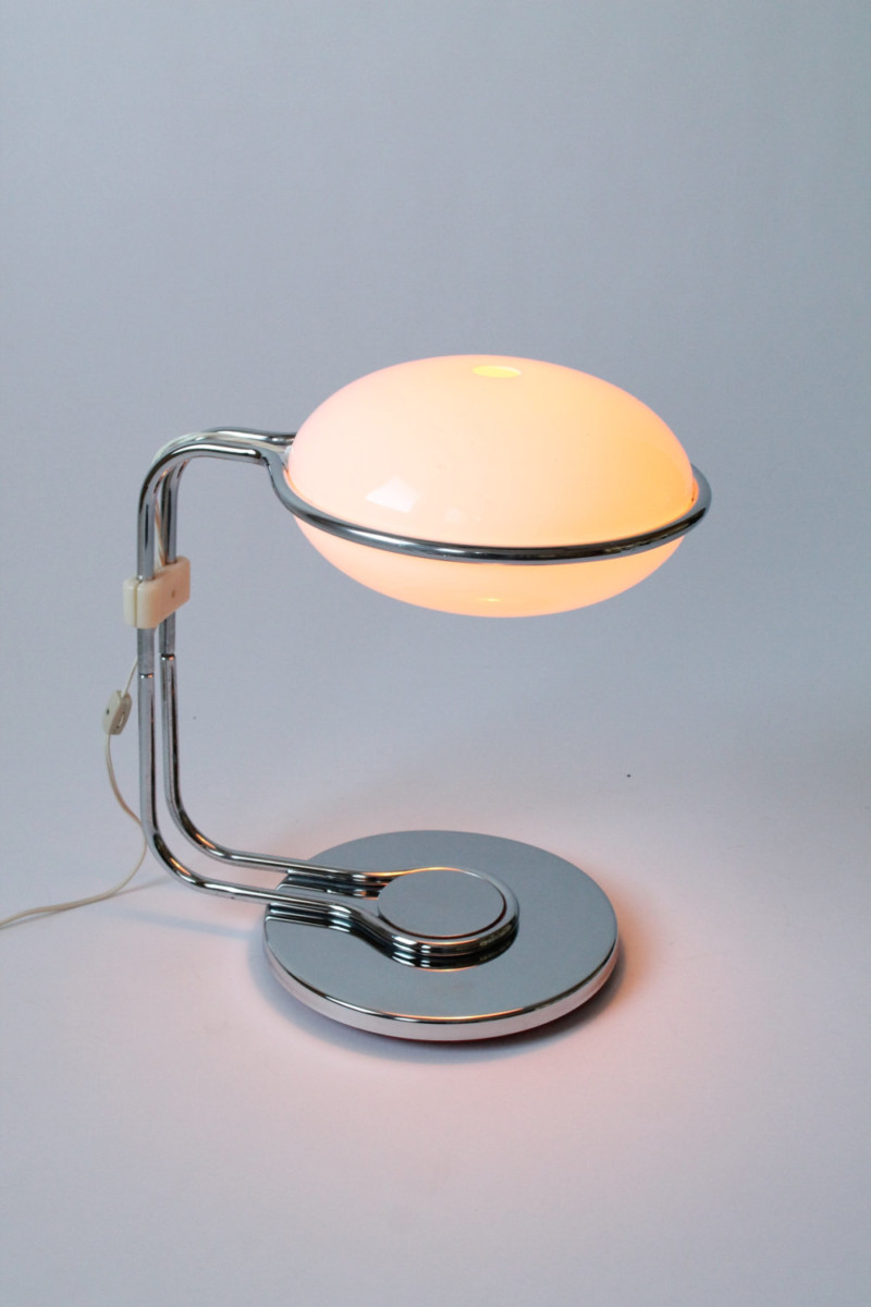 70s Italian Chrome Table Lamp 7 - Desk Lamps - iD Lights