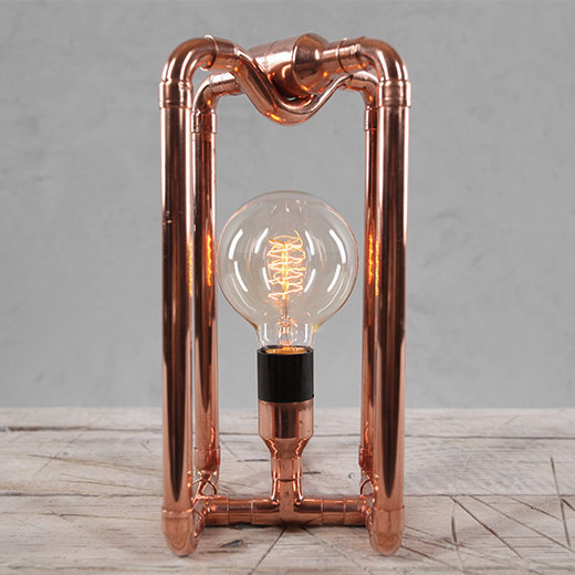 Custom Handmade Vintage Copper Table Lamp 1 - Table Lamps - iD Lights