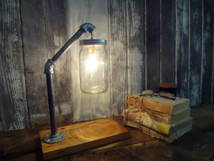 Mason Jar Desk Lamp 3 - Desk Lamps - iD Lights