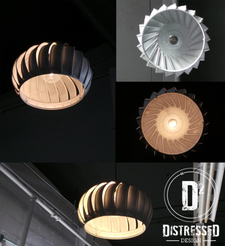 Exhaust Turbine Pendant Light