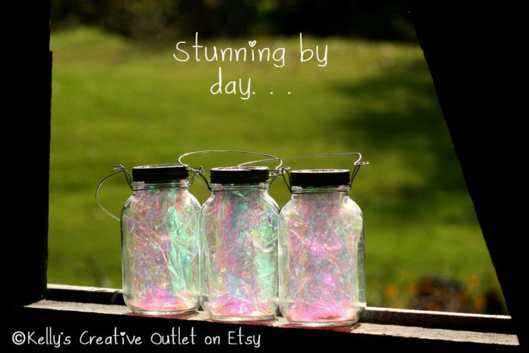 Solar Fairy Lantern Mason Jar 8 - Outdoor Lighting - iD Lights
