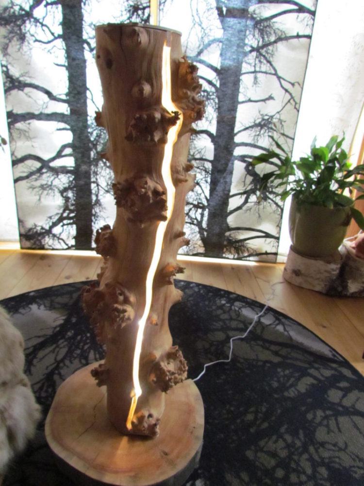 Tree Trunk Split LED Lamp