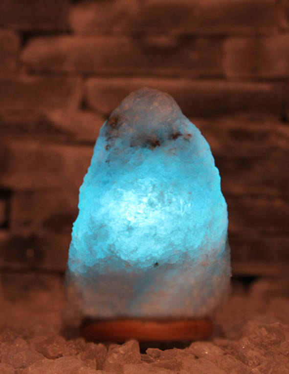 Blue salt lamp
