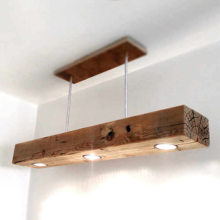 Reclaimed Wood Beam Spot LED Light Fixture