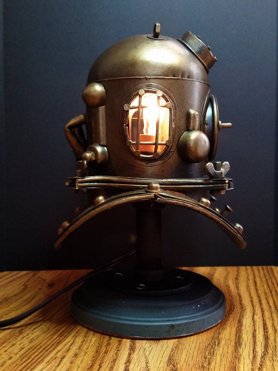 Nautical Scuba Divers Accent Lamp