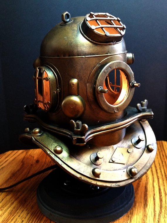 Nautical Scuba Divers Accent Lamp