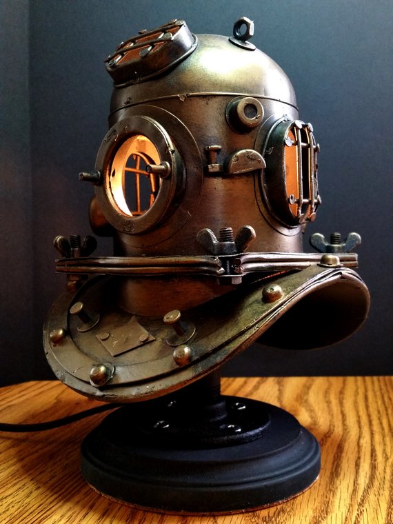 Nautical Scuba Divers Accent Lamp