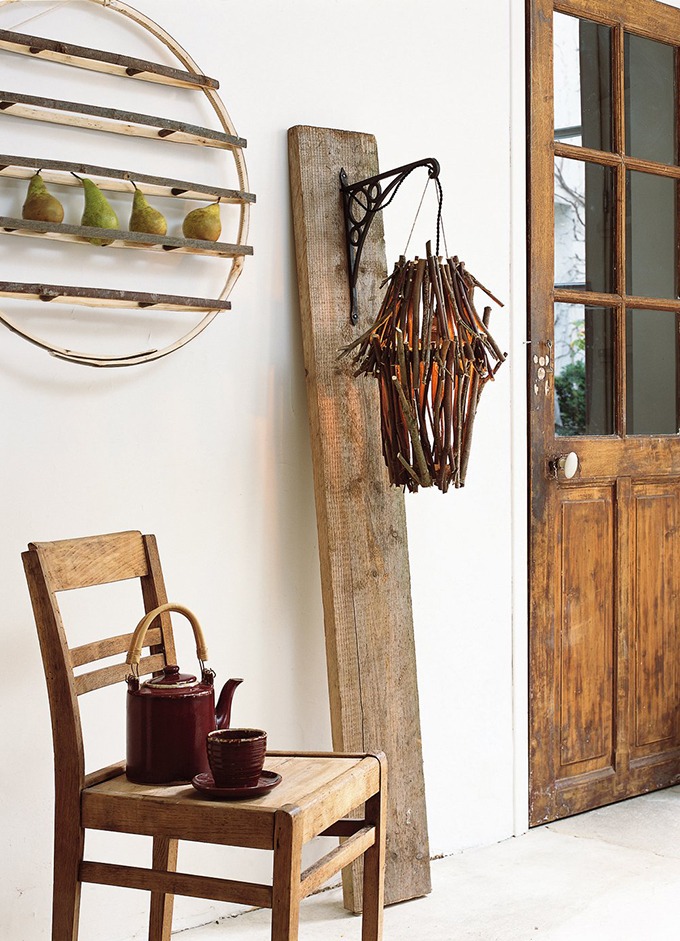 Lamp made of Wooden Branches