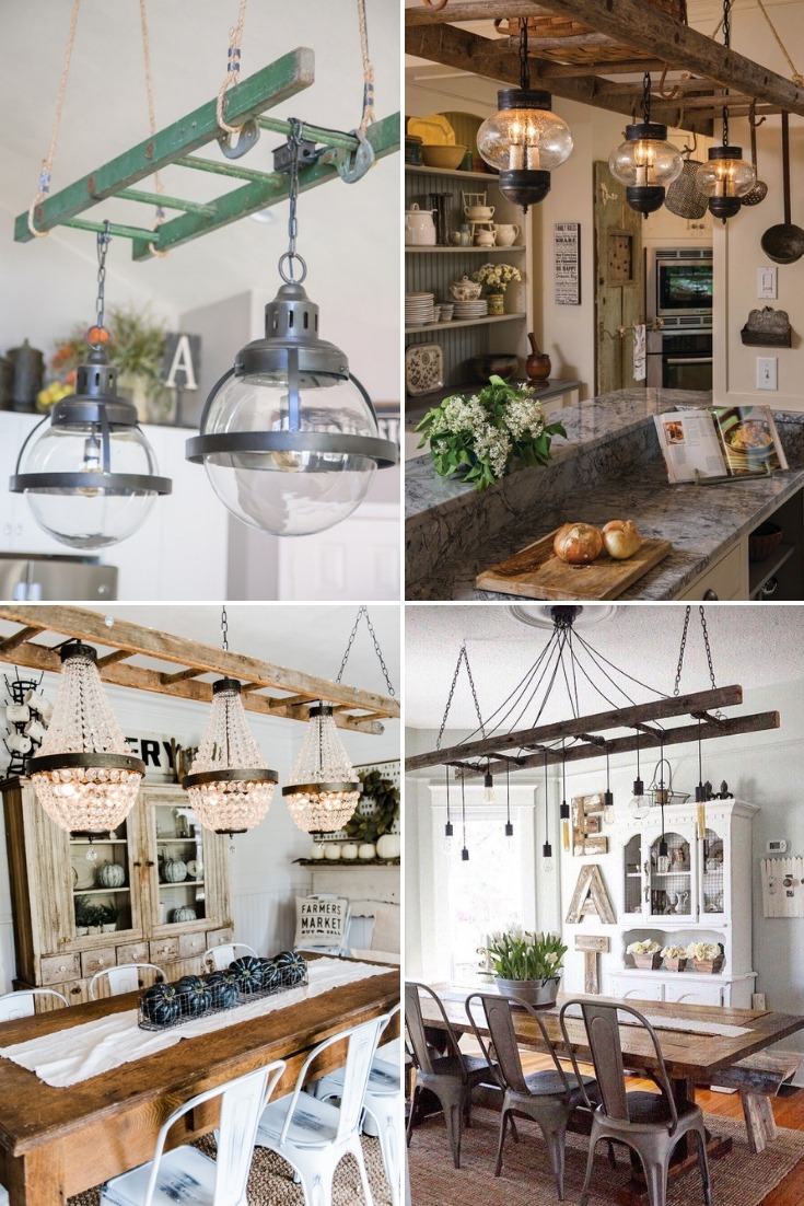 16 Best Ladder Light Fixtures & Chandeliers DIY Ideas