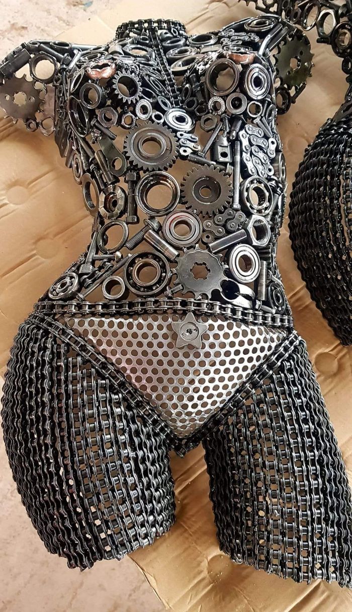 Amazing Art made with Motorbike Parts