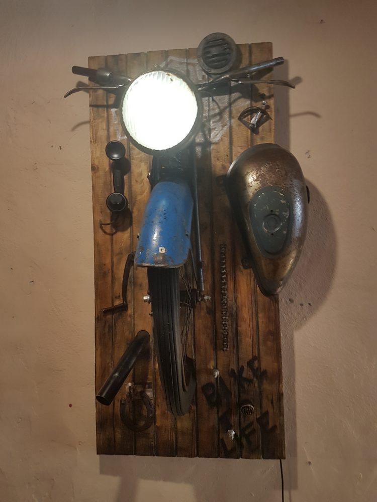 Amazing Wall Lamps Made with Recycled Motorbike Parts