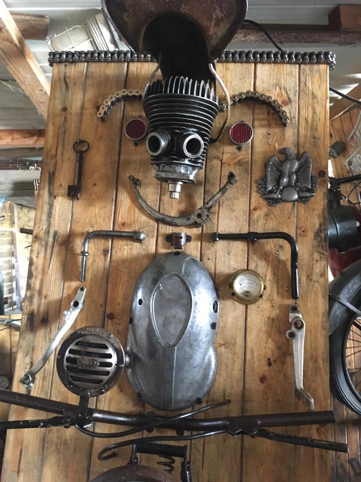 Amazing Wall Lamps Made with Recycled Motorbike Parts