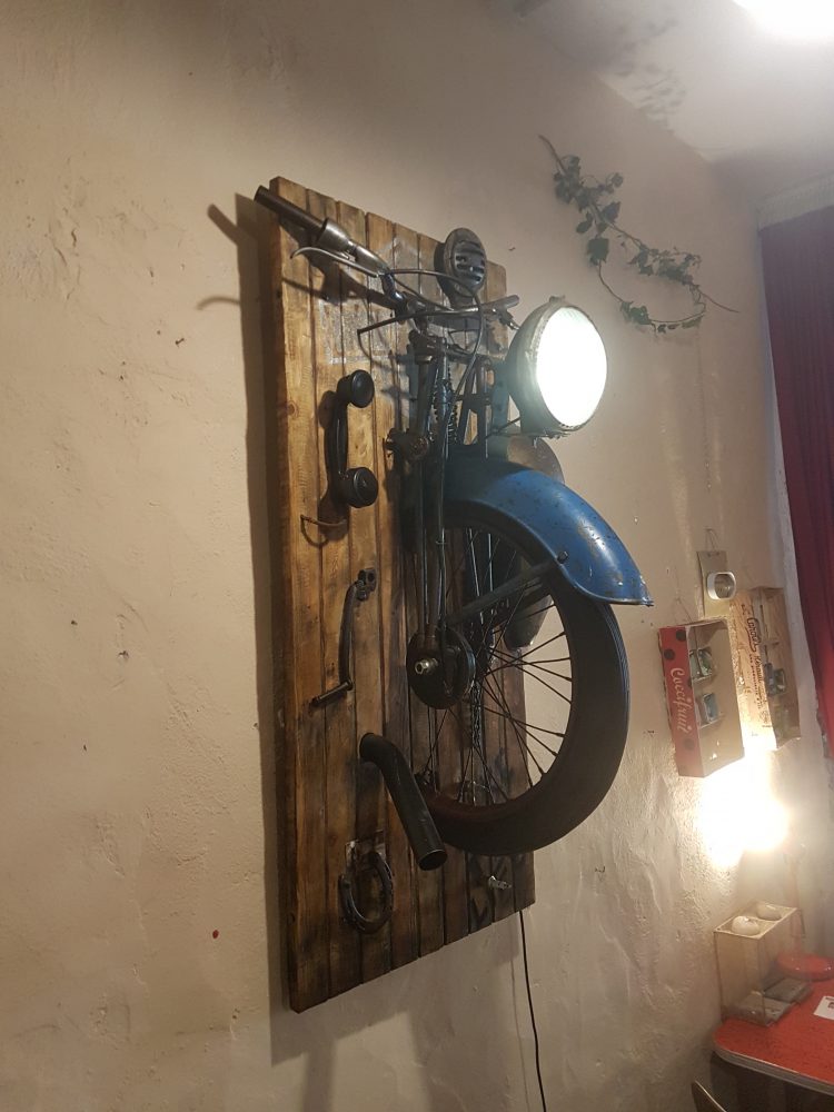 Amazing Wall Lamps Made with Recycled Motorbike Parts