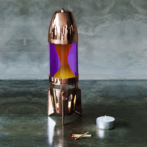 Fireflow in copper - the only candle powered lava lamp
