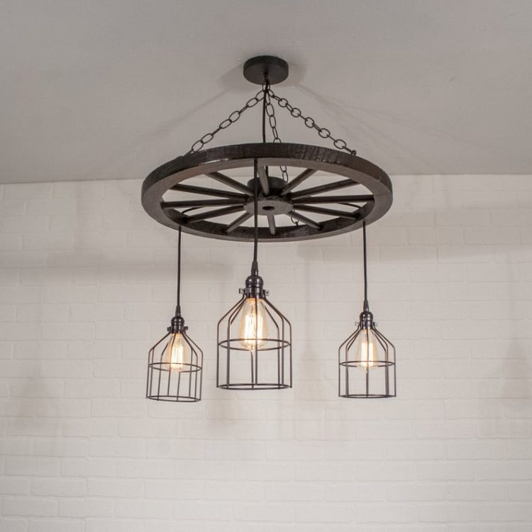 3 Pendant Chandelier Lighting with Cages