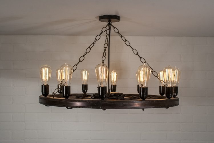 16 Amazing Wood Wagon Wheel Chandeliers 1 - Chandeliers - iD Lights