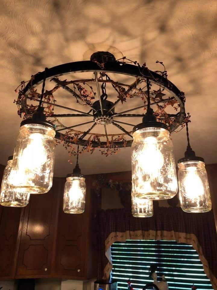 16 Amazing Wood Wagon Wheel Chandeliers 2 - Chandeliers - iD Lights