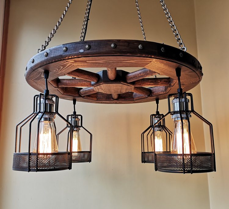 Wagon wheel - Rustic Lighting