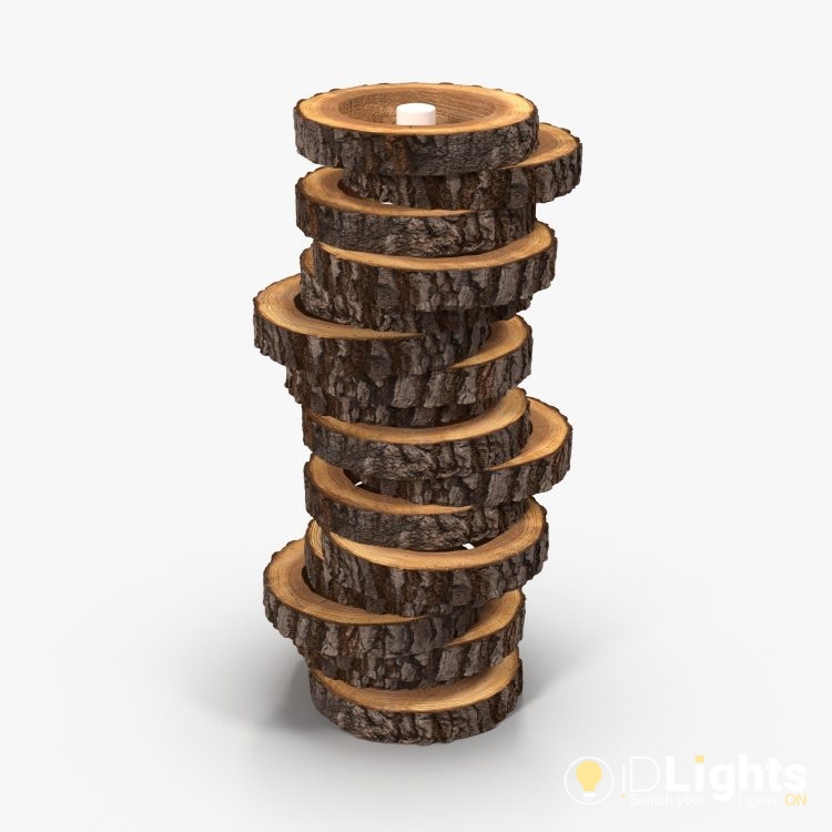 Amazing Wood Lamp Made with Logs 2 - Floor Lamps - iD Lights
