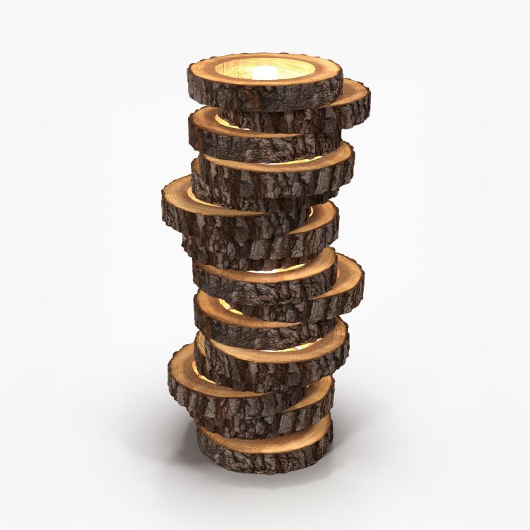 Amazing Wood Lamp Made with Logs 1 - Floor Lamps - iD Lights