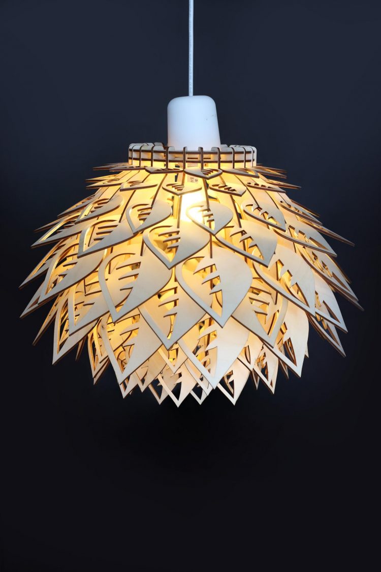 Leaf Wooden LED Lamp 2 - Pendant Lighting - iD Lights