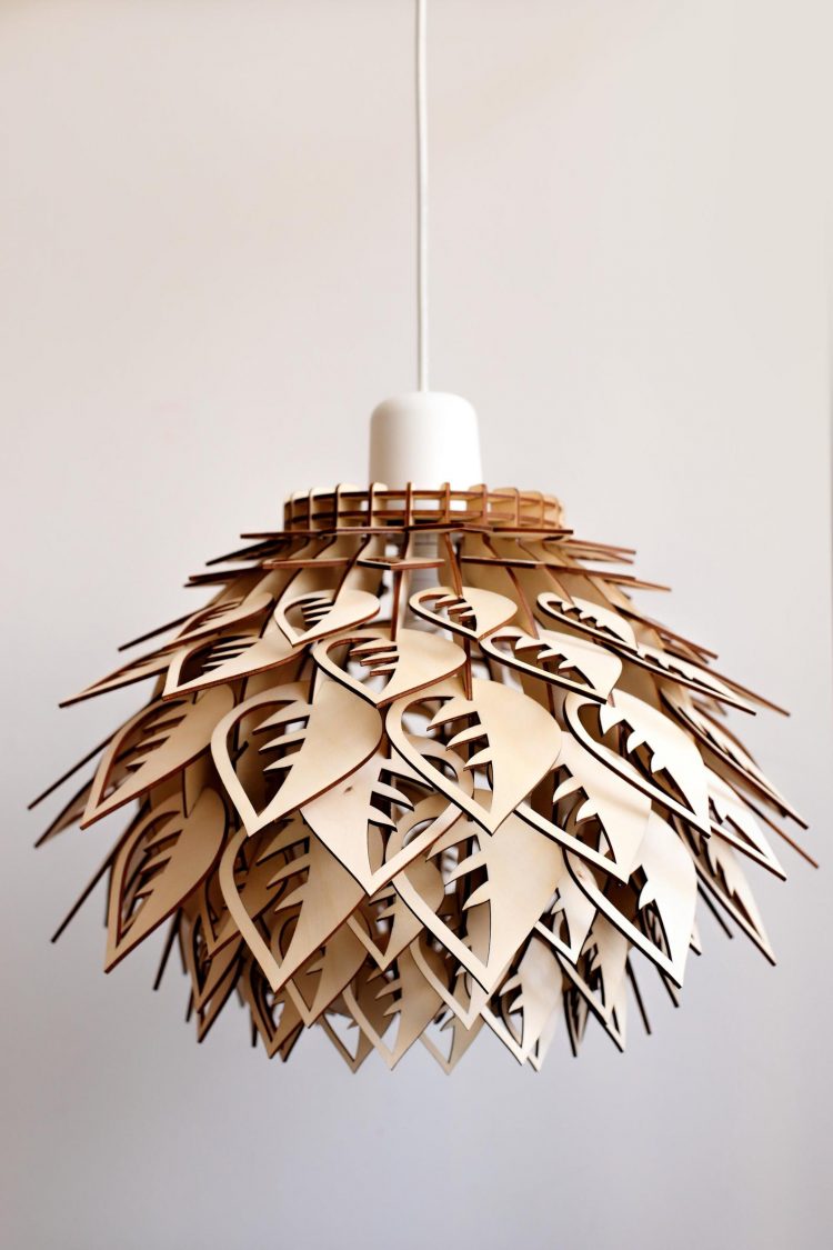 Leaf Wooden LED Lamp 1 - Pendant Lighting - iD Lights