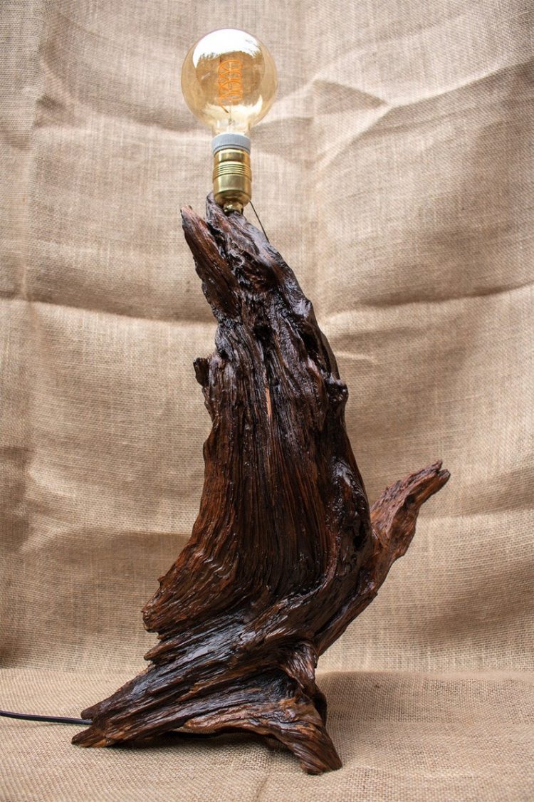 Larch Root Lamp 26 - Wood Lamps - iD Lights Larch Root Lamp