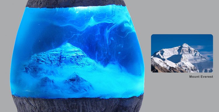 Mount Everest Resin Stone Lamp 3 - Table Lamps - iD Lights