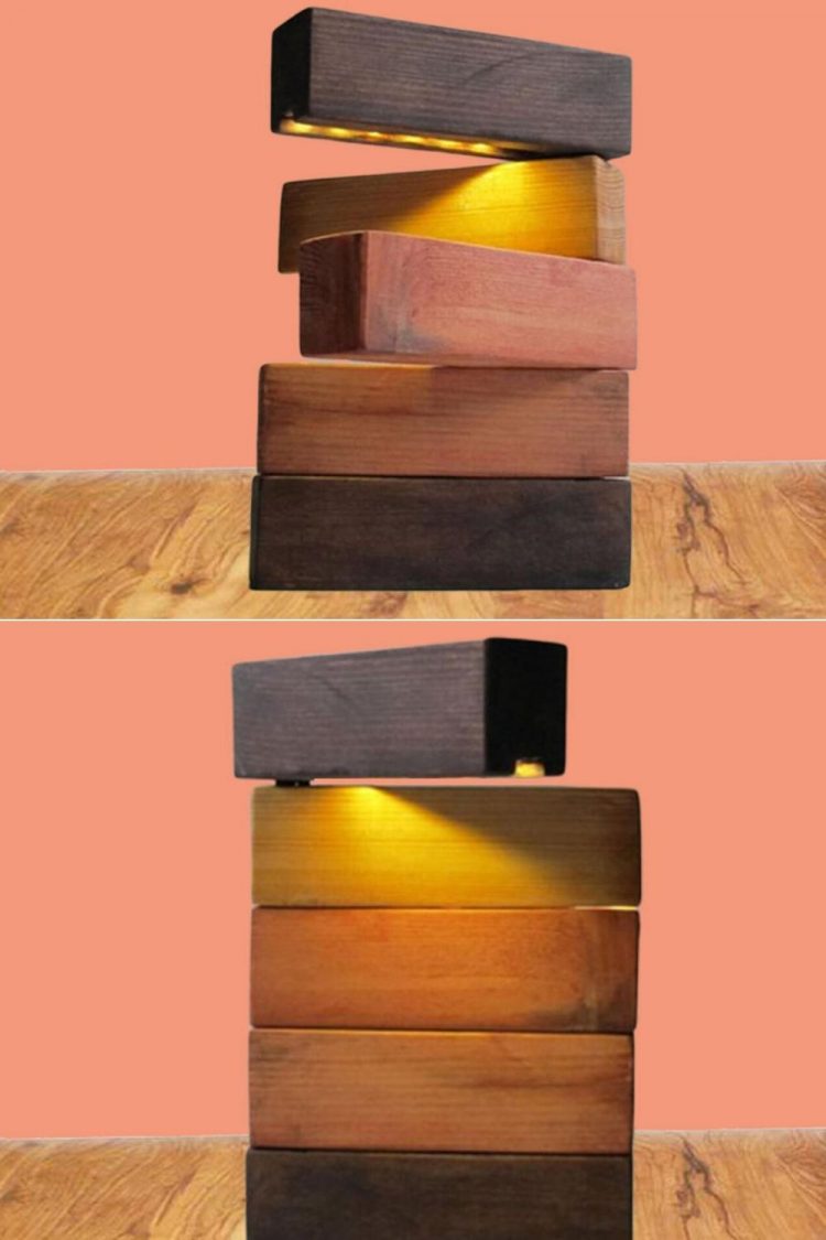 Wood Blocks Decorative Lamp