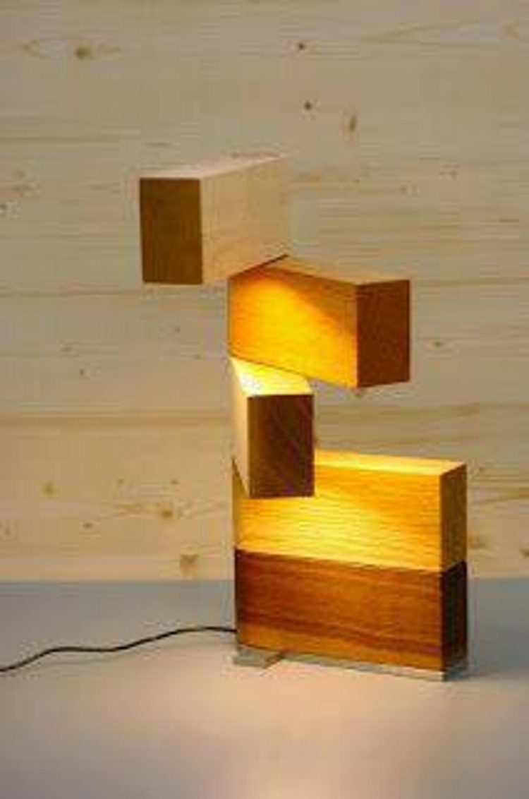 Wood Blocks Decorative Lamp
