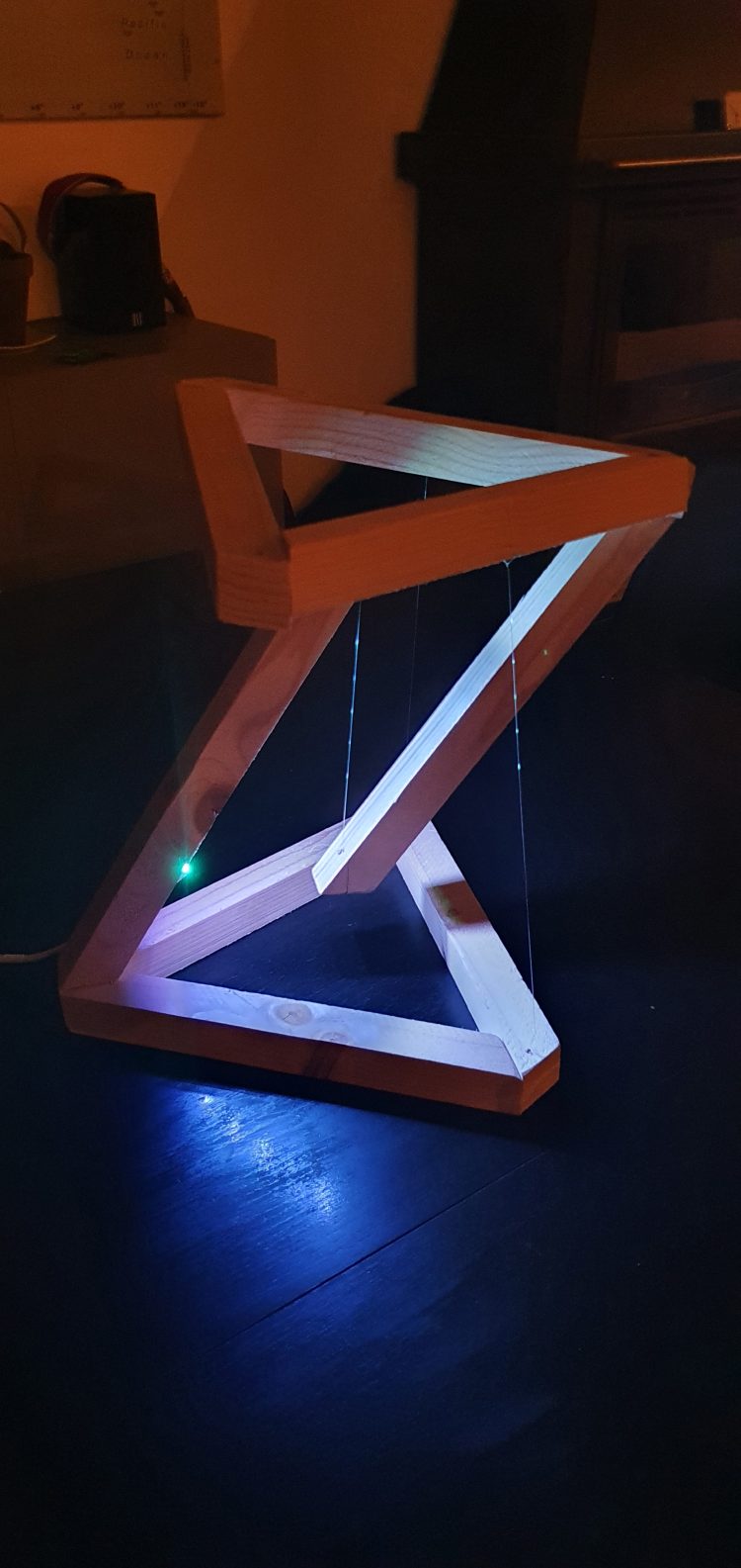 Wooden DIY Tensegrity Lamp with LED 5 - Desk Lamps - iD Lights