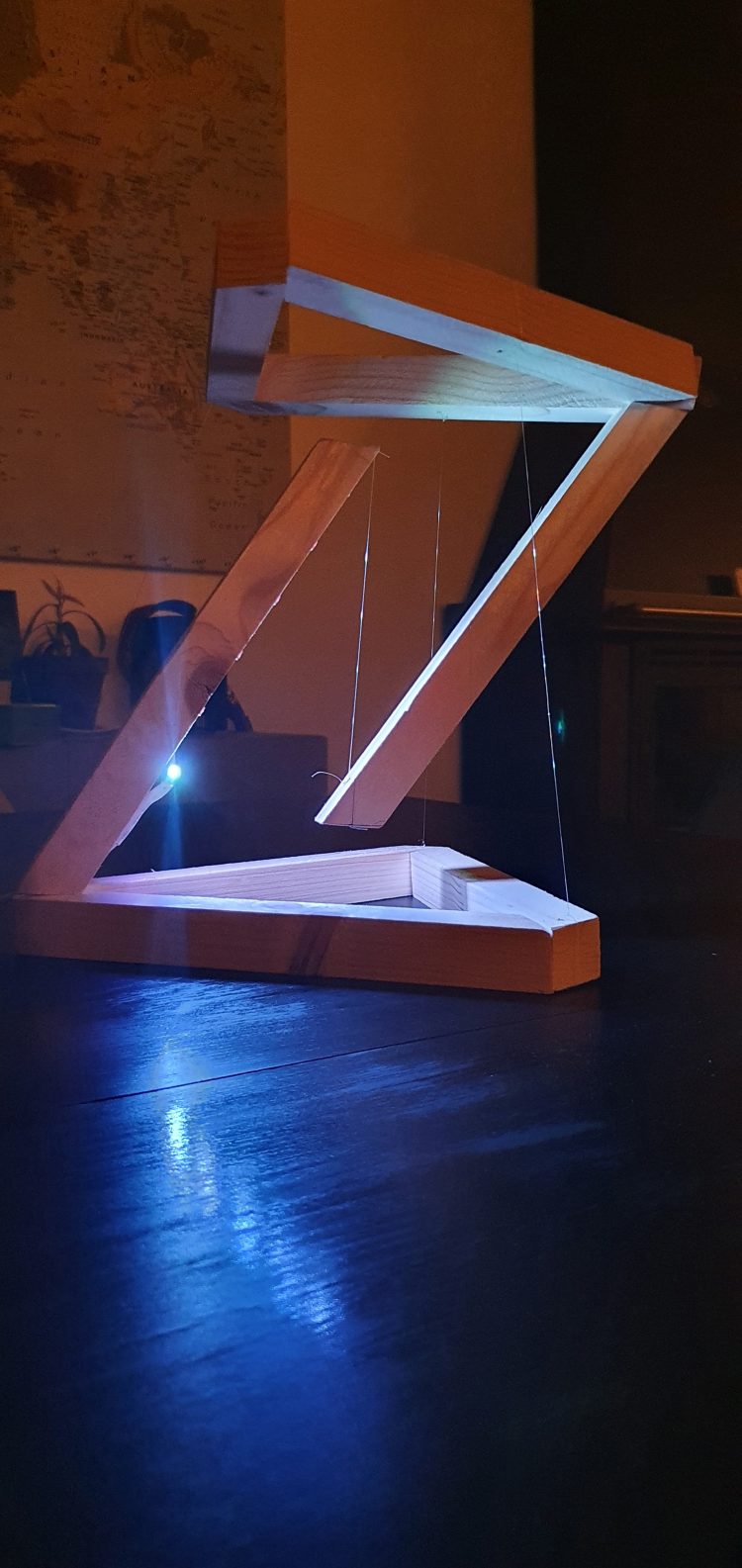 Wooden DIY Tensegrity Lamp with LED 3 - Desk Lamps - iD Lights