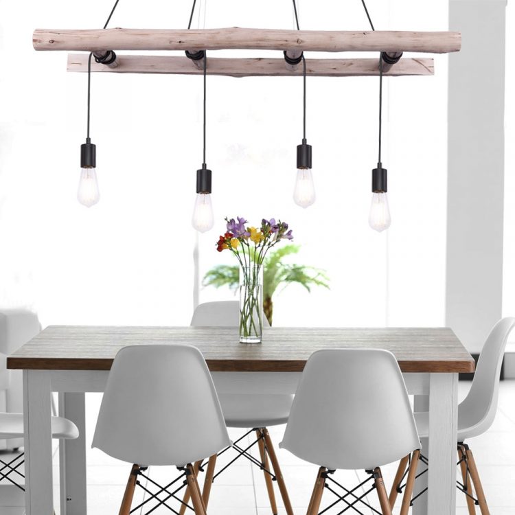 Hanging lamp wooden ladder 3 - Pendant Lighting - iD Lights