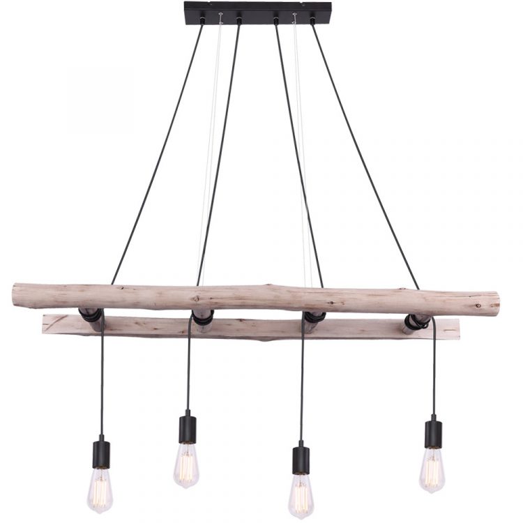 Hanging lamp wooden ladder 1 - Pendant Lighting - iD Lights